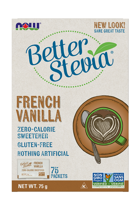 NOW Better Stevia - French Vanilla (75 Packets)