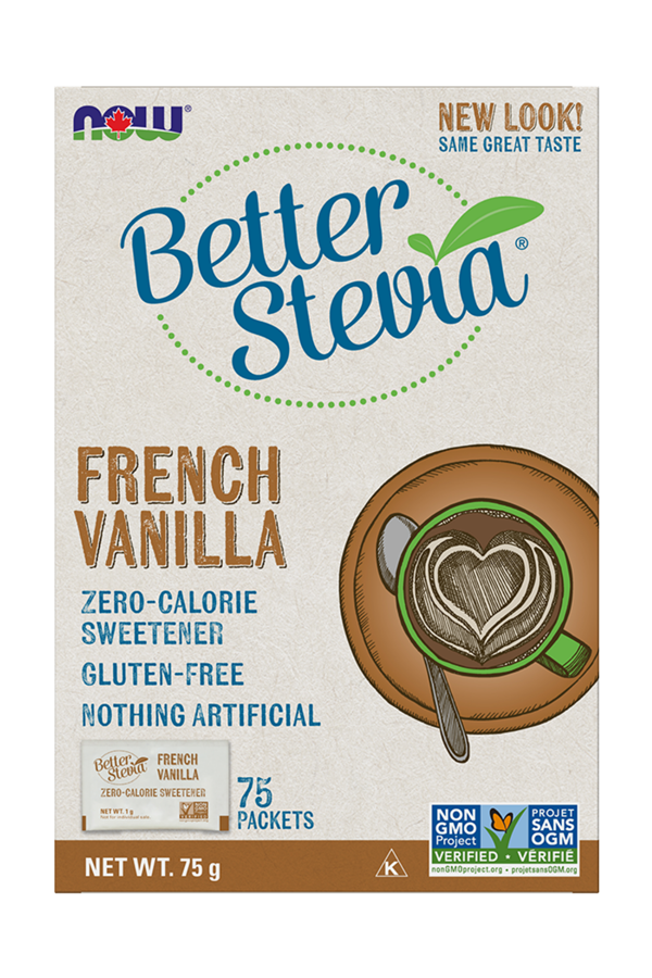 NOW Better Stevia - French Vanilla (75 Packets)