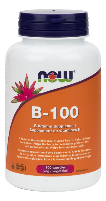 NOW B-100 B Vitamin Suppliment (100 VCaps)