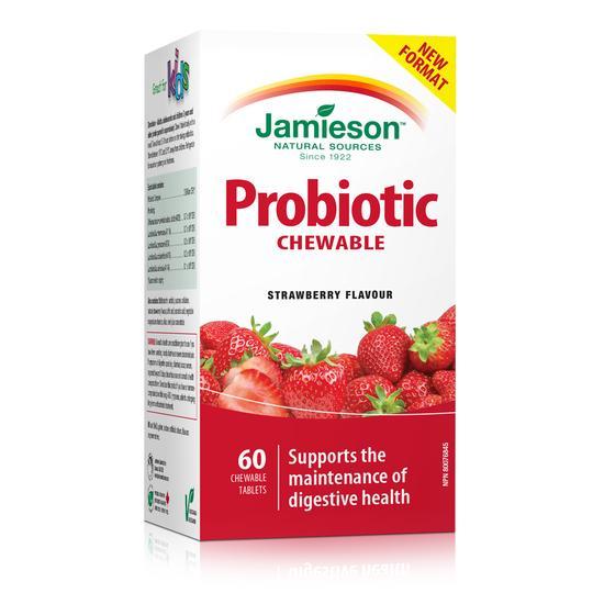 Jamieson Chewable Probiotic - Strawberry (60 Tablets)