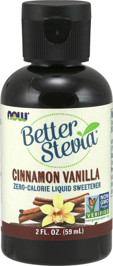 NOW Better Stevia Zero-Calorie Sweetener - Cinnamon Vanilla (60 mL)