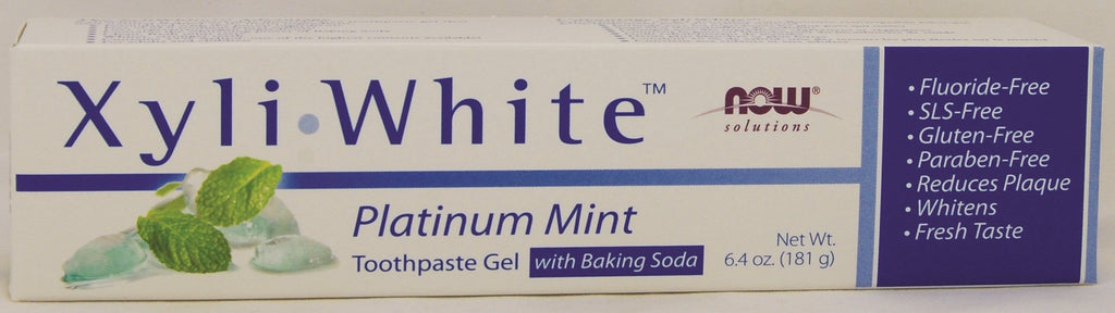 NOW Xyliwhite Platinum Mint Toothpaste with Baking Soda (181 g)