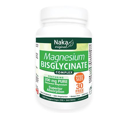 Naka Magnesium Bisglycinate Complex BONUS SIZE (120 VCaps)