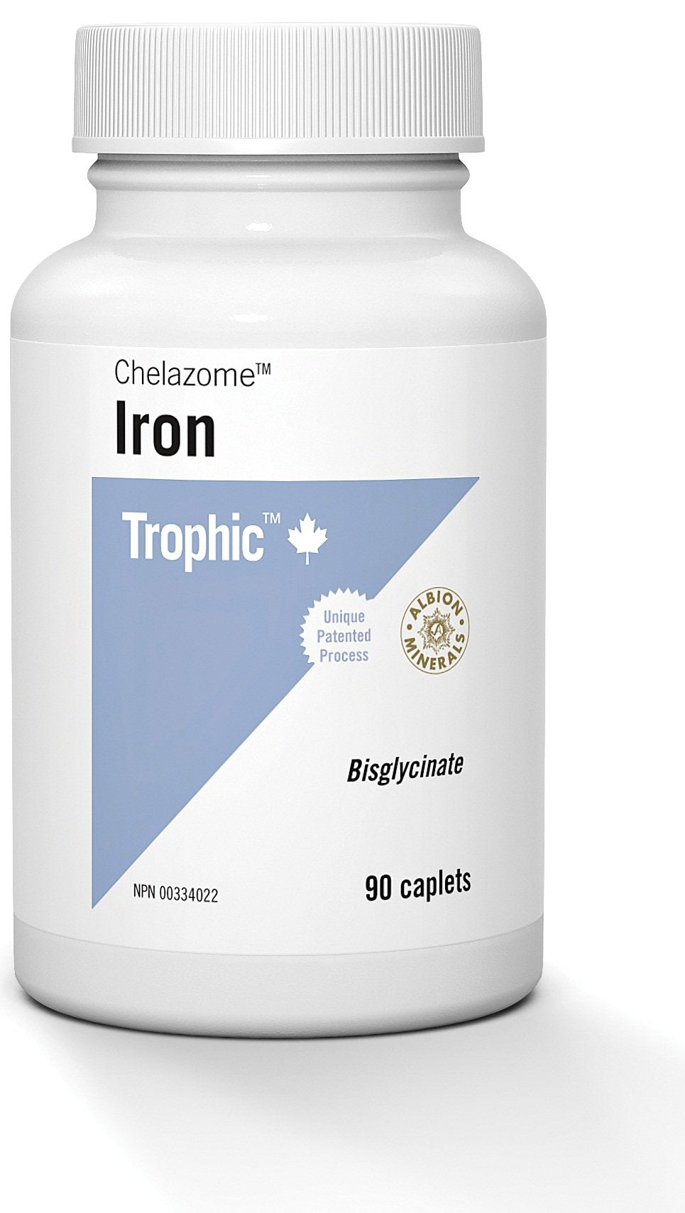 Trophic Chelazome Iron Bisglycinate (90 Caplets)