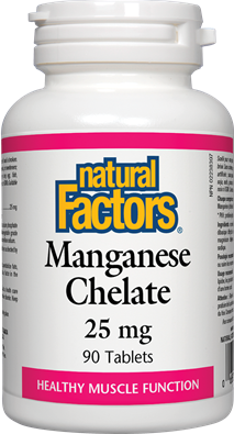 Natural Factors Manganese Chelate 25 mg (90 Tablets)