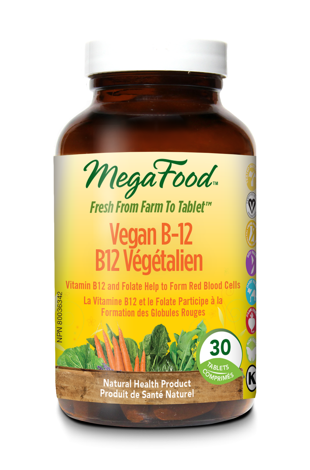 MegaFood Vegan B12 (30 Tablets)