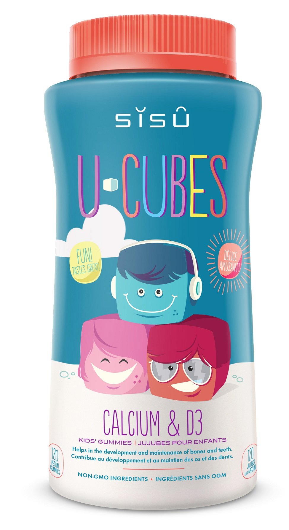 Sisu Kids U-Cubes Calcium & D3 (120 Gummies)