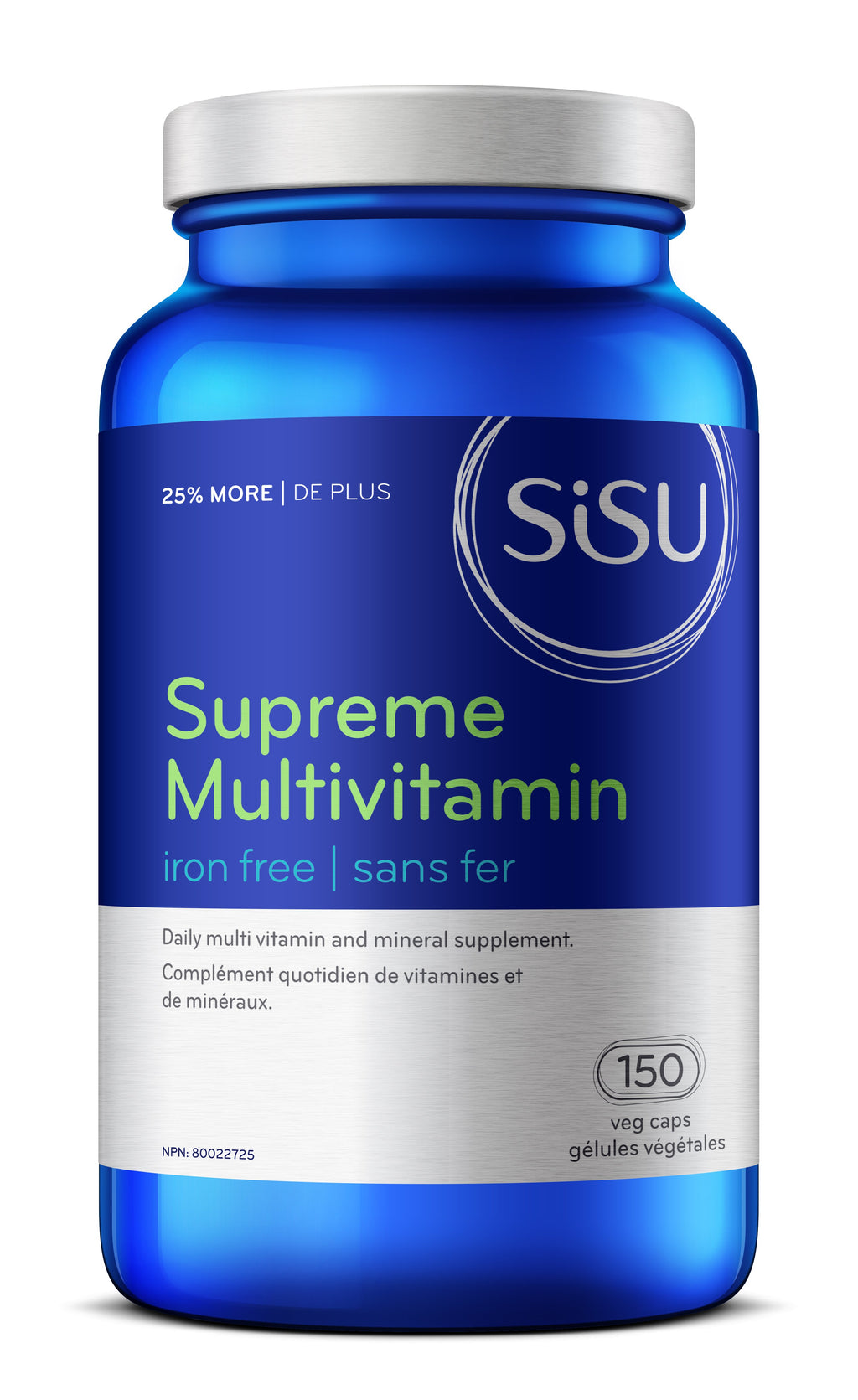 Sisu Supreme Multivitamin Iron Free BONUS SIZE (150 VCaps)