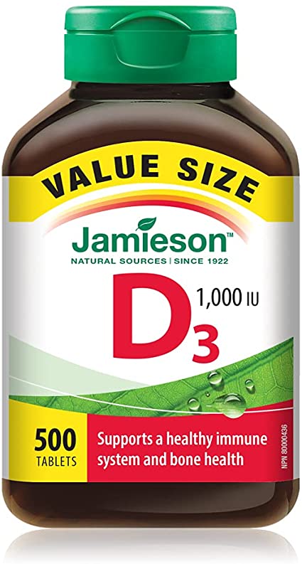 Jamieson Vitamin D3 1000 IU (500 Tablets)