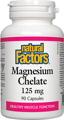 Natural Factors Magnesium Chelate 125 mg (90 Capsules)