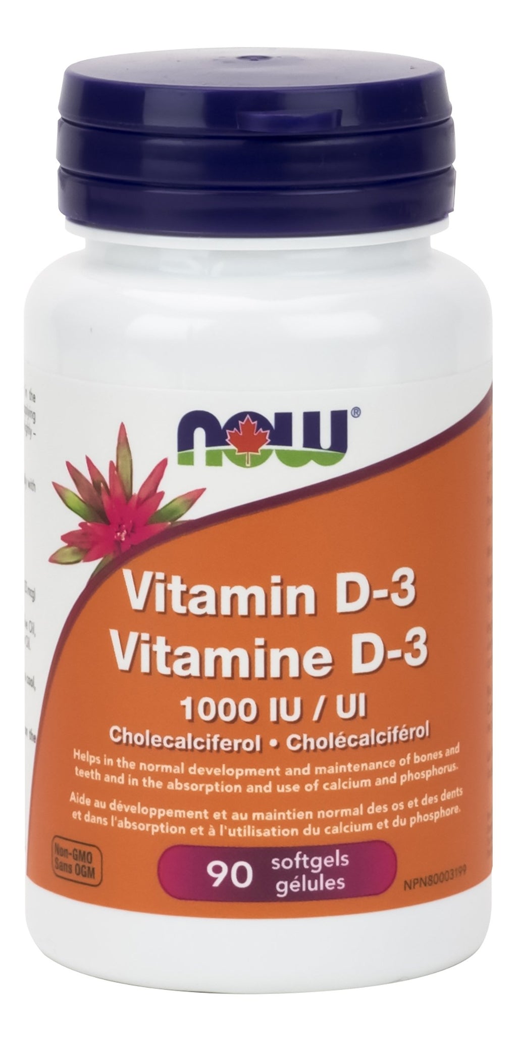 NOW Vitamin D3 1000 IU (90 Softgels)