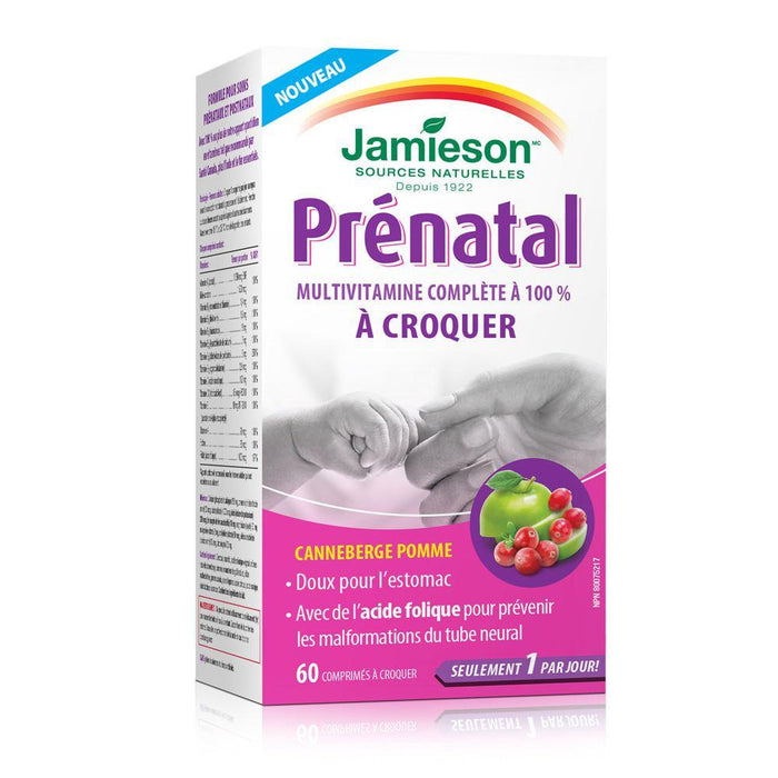 Jamieson Prenatal 100% Complete Chewable Multivitamin - Cranberry Apple (60 Chewable Tablets)