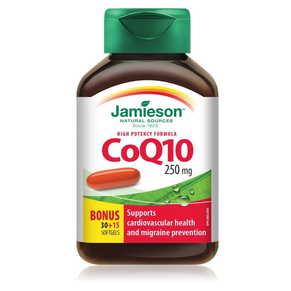 Jamieson CoQ10 High Potency Formula 250 mg (45 Softgels)