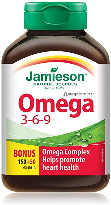 Jamieson Omega 3-6-9 BONUS SIZE (200 Softgels)