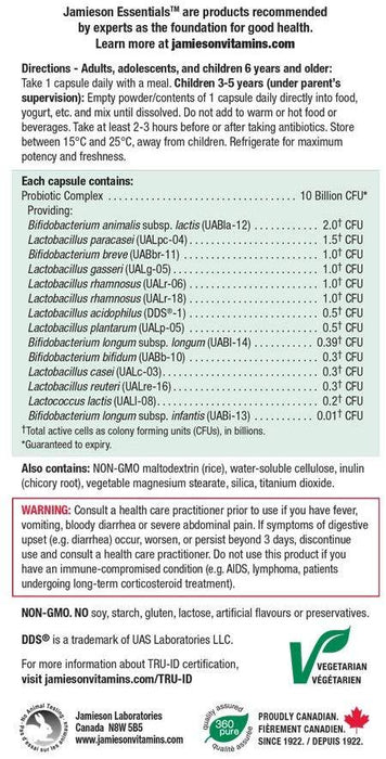 Jamieson Probiotic 10 Billion (60 VCaps)