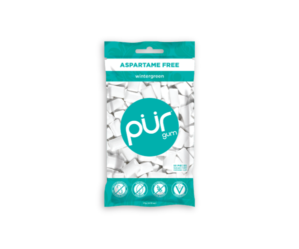 PUR Gum 55 Pieces - Wintergreen (Single Pack)