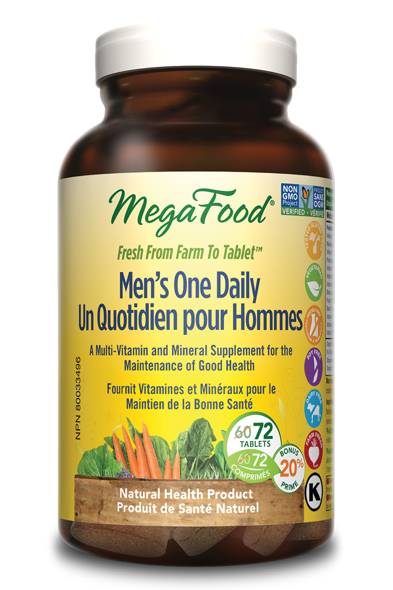 MegaFood Men's One Daily BONUS SIZE (72 Tablets)