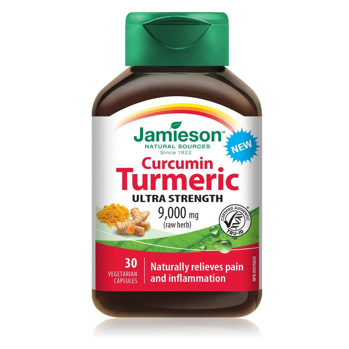 Jamieson Curcumin Turmeric Ultra Strength 9000 mg (30 VCaps)