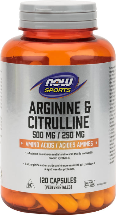 NOW Arginine & Citrulline (120 VCaps)