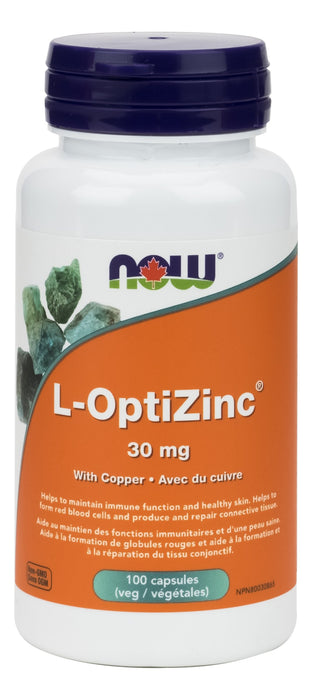 NOW Opti-L-Zinc 30 mg + Copper (100 VCaps)