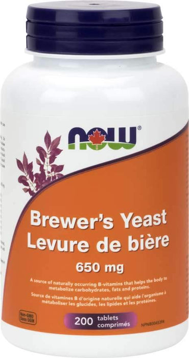 NOW Brewer's Yeast 650 mg (200 Tablets)