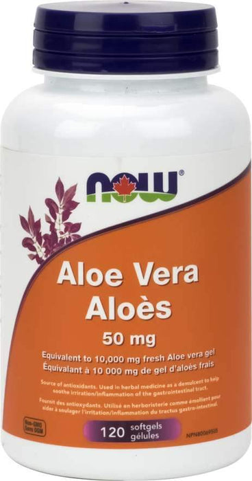 Now Aloe Vera Concentrate 50 mg (120 Softgels)