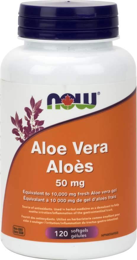 Now Aloe Vera Concentrate 50 mg (120 Softgels)