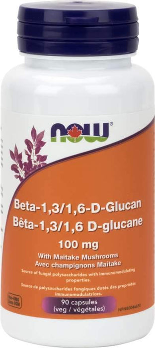 NOW Beta-1,3/1,6-D-Glucan 100 mg with Maitake Mushrooms (90 VCaps)