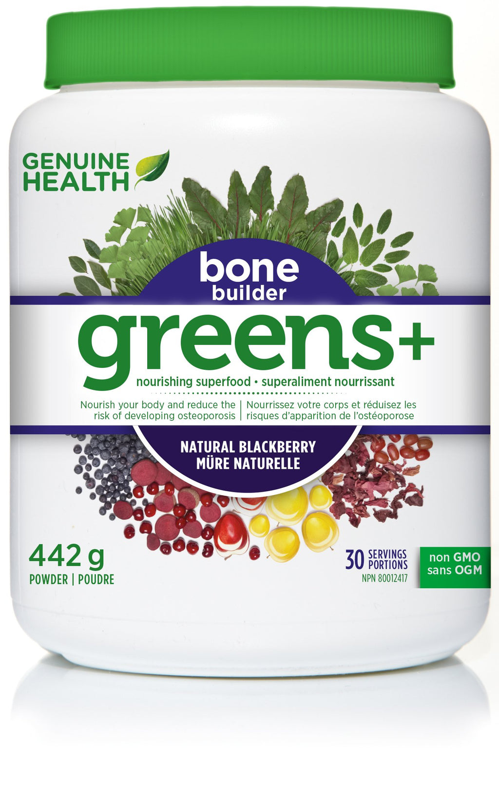 Genuine Health Greens+ Bone Builder - Natural Blackberry (442 g)