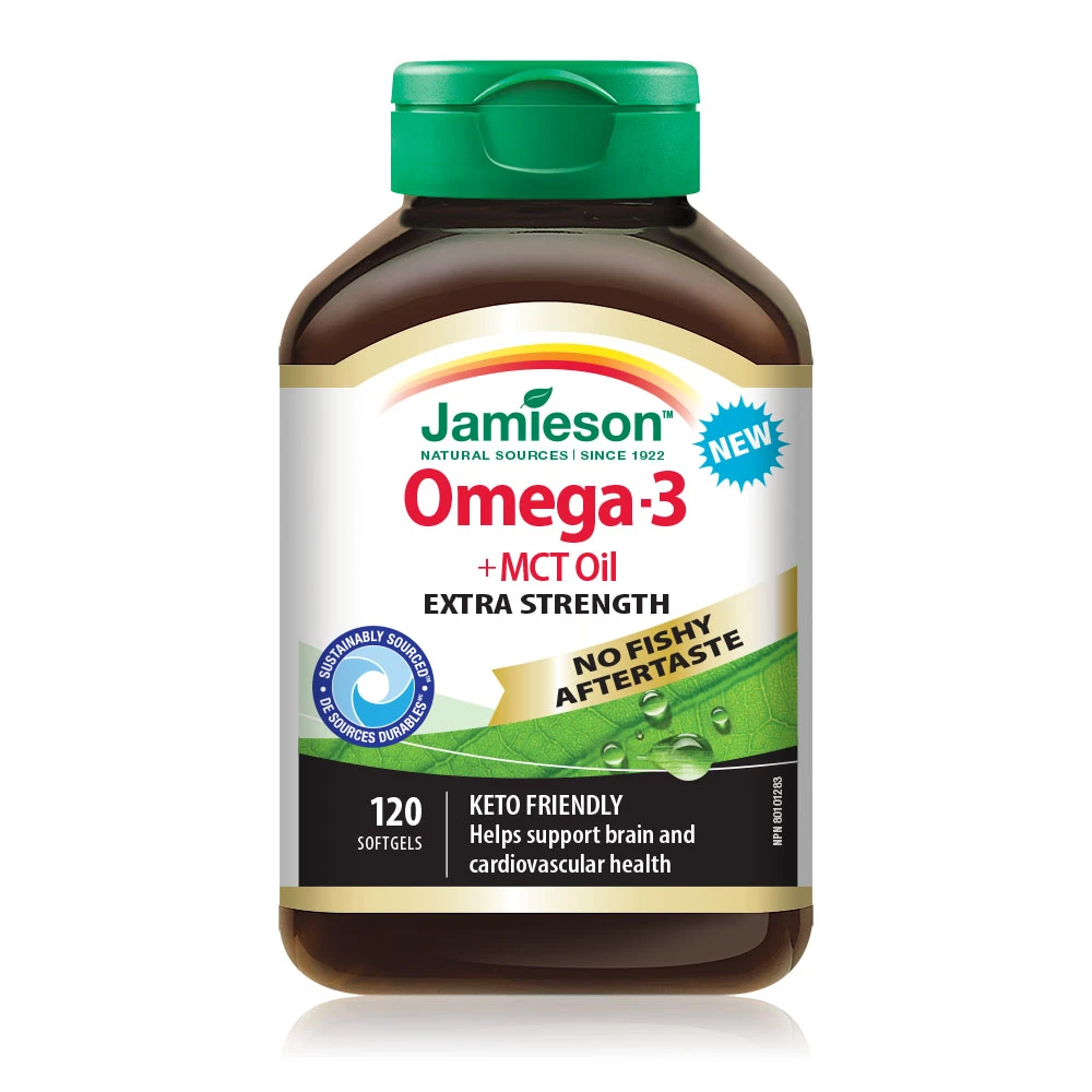 Jamieson Omega-3 + MCT Oil Extra Strength (120 Softgels)