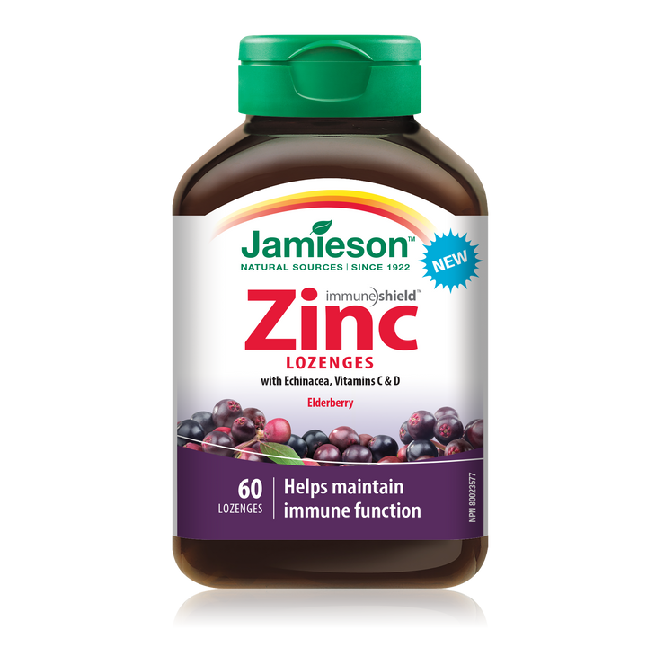 Jamieson Zinc Lozenges - Elderberry (60 Lozenges)