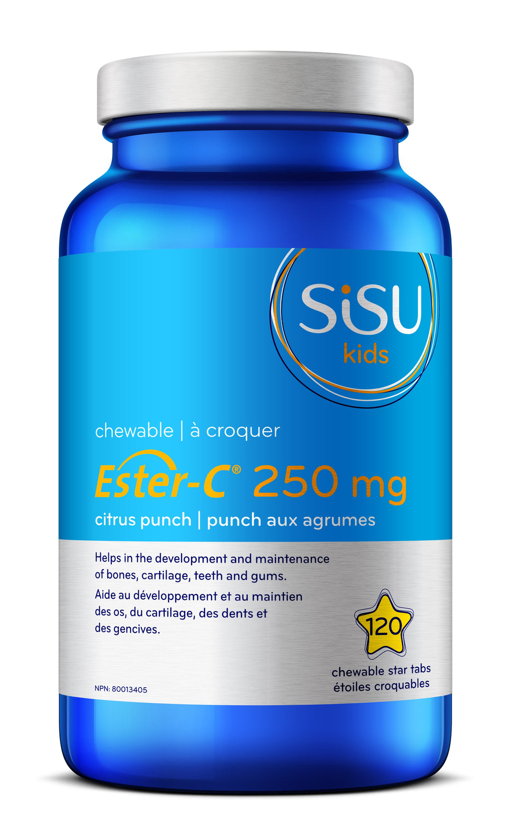 Sisu Kids Ester-C - Citrus Punch 250 mg (120 Chewable Tablets)