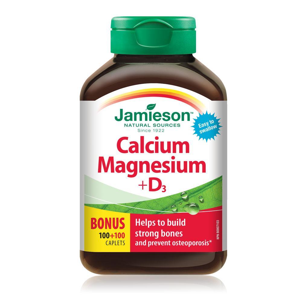 Jamieson Calcium Magnesium + D3 (200 Caplets)