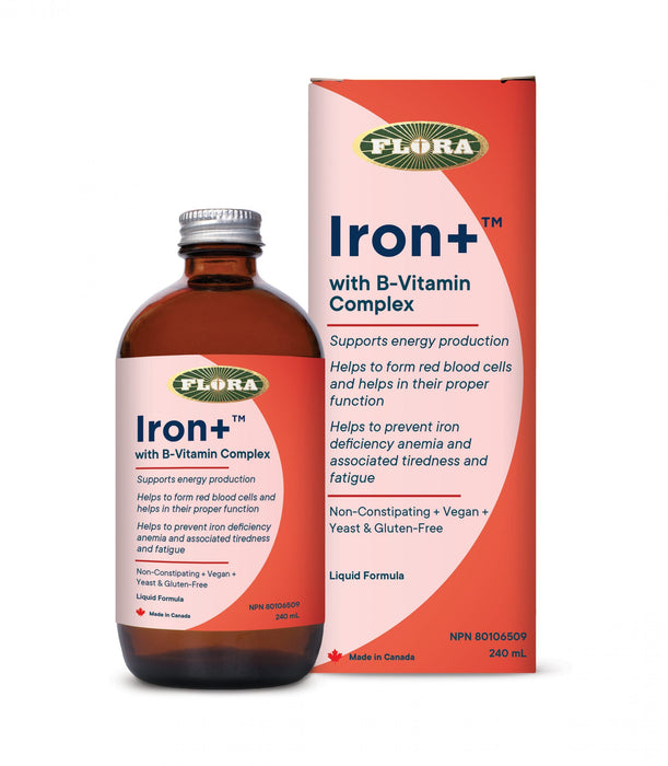 Flora Iron+ Liquid with B-Vitamin Complex