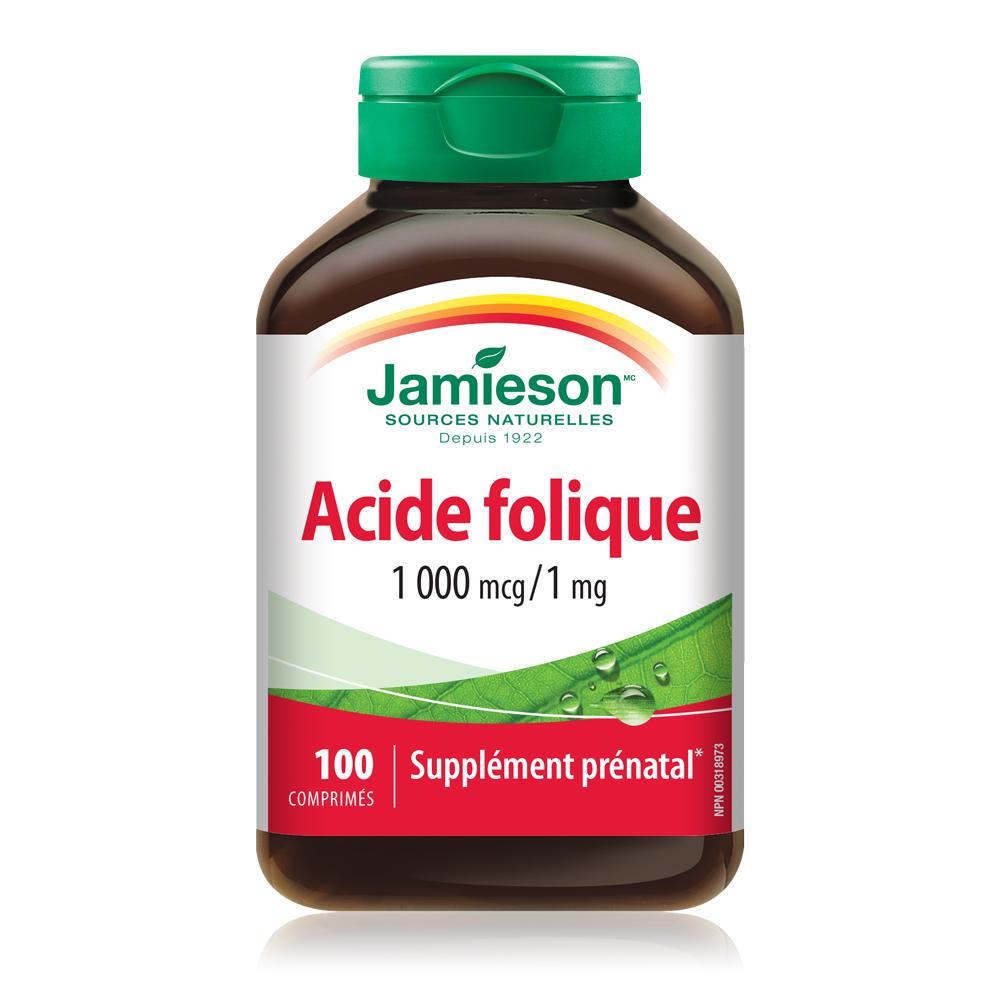 Jamieson Folic Acid 1000 mcg (100 Tablets)