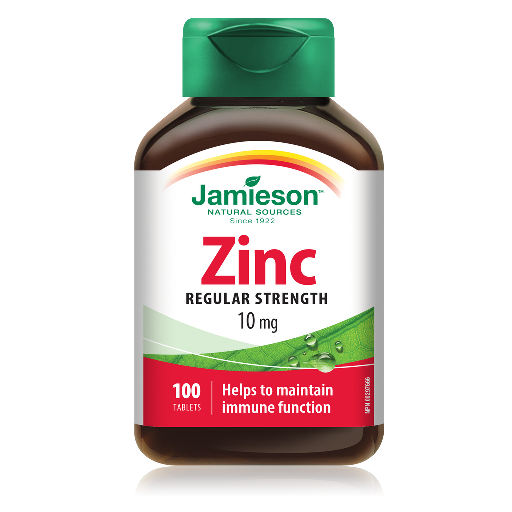 Jamieson Zinc Regular Strength 10 mg (100 Tablets)