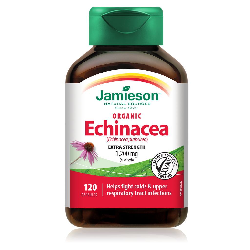 Jamieson Organic Echinacea Extra Strength 1200 mg (120 Capsules)