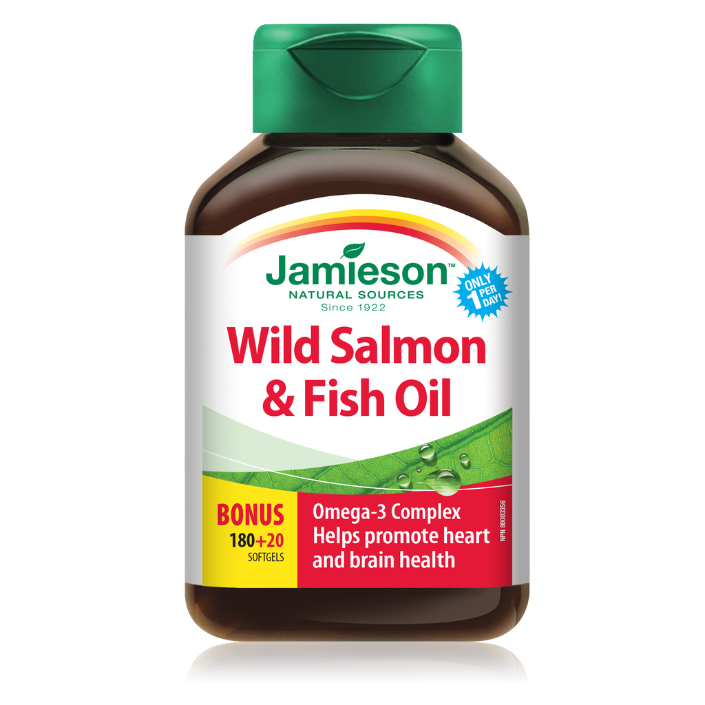 Jamieson Wild Salmon & Fish Oil (200 Softgels)