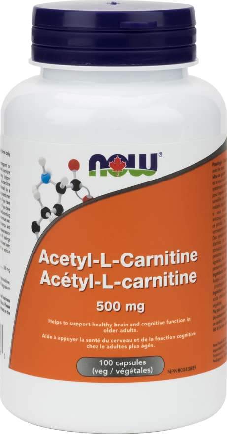 NOW Acetyl-L-Carnitine 500 mg (100 VCaps)