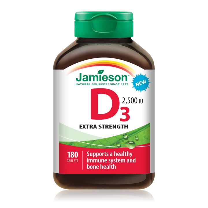 Jamieson Vitamin D3 2500 IU Extra Strength (180 Tablets)