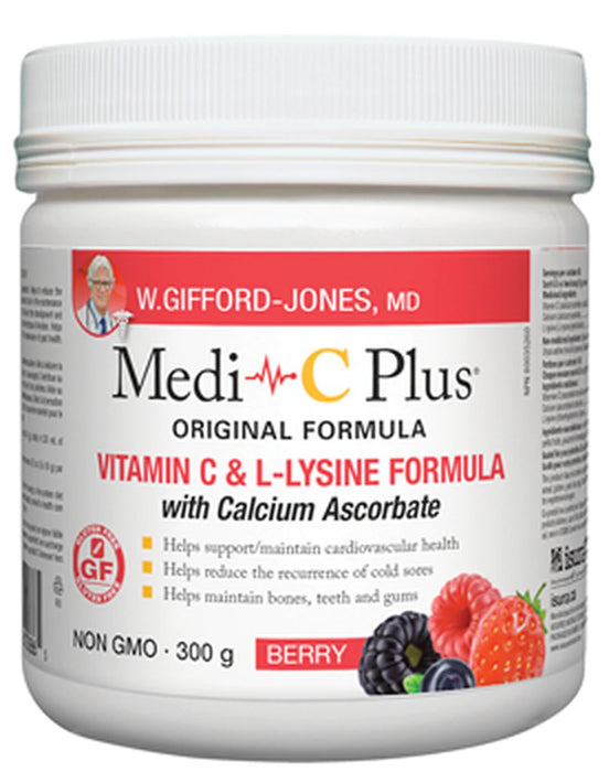 Medi-C Plus Vitamin C & L-Lysine Formula - Berry (300 g)