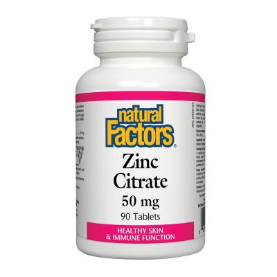 Natural Factors Zinc Citrate 50 mg (Tablets)