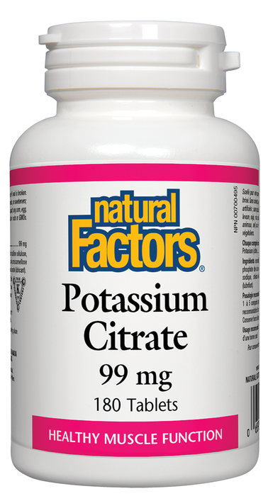 Natural Factors Potassium Citrate 99 mg (Tablets)