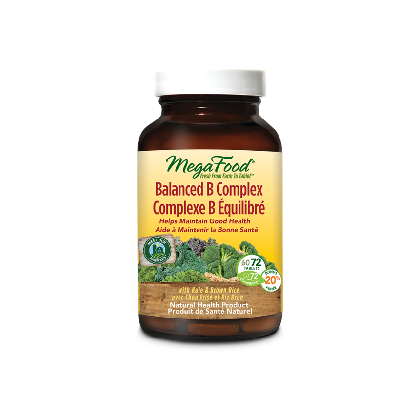 MegaFood Balanced B Complex BONUS SIZE (72 Tablets)