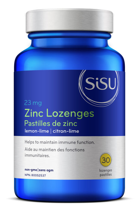 Sisu Zinc Lozenges 23 mg - Lemon-Lime (30 Lozenges)