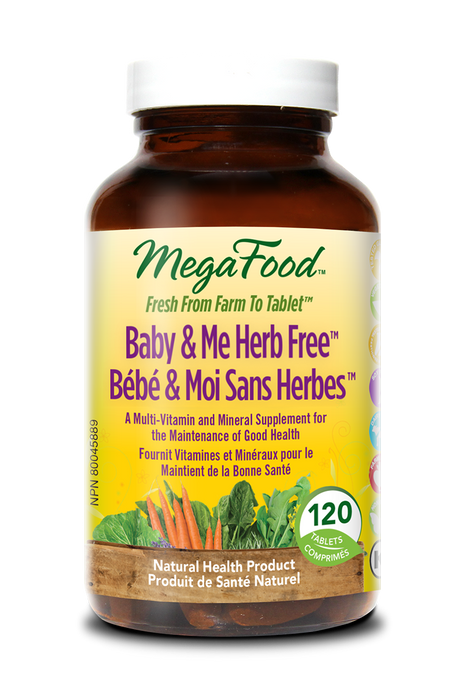 MegaFood Baby & Me Herb Free (120 Tablets)