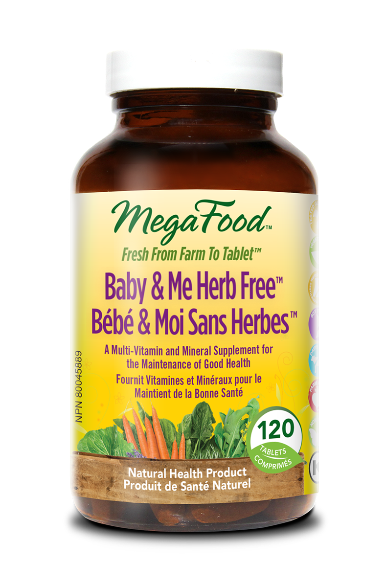 MegaFood Baby & Me Herb Free (120 Tablets)