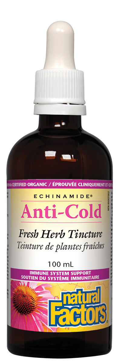 Natural Factors Echinamide Anti-Cold Fresh Herb Tincture (100 mL)