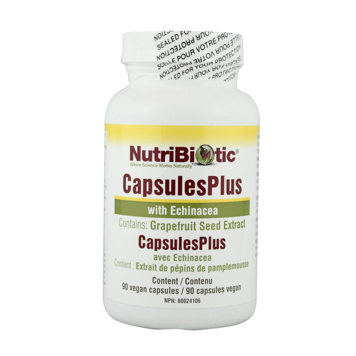 Nutribiotic CapsulesPlus with Echinacea & Grapefruit Seed Extract (90 VCaps)