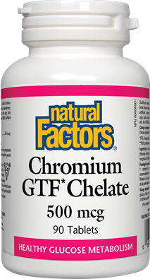 Natural Factors Chromium GTF Chelate 500 mcg (90 Tablets)